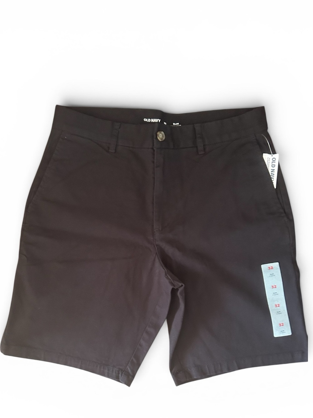 Old Navy Men's Black Flat-Front Chino Shorts